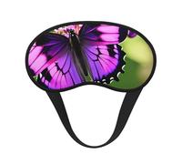 Purple Butterfly Print Sleep Mask for Side Sleepers Cup-Shaped Blackout Eye Mask Shades Cover for Men and Women