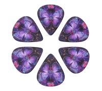 Purple Butterfly Printed Guitar Picks Plectrum,Guitar accessories,6pcs 0.46mm