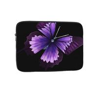 Purple Butterfly Printed Laptop Sleeve For 15 Inch Laptop, Shockproof Oxford Fabric Laptop Protective Case Laptop Bag