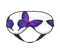 Purple Butterfly Printed Print Satin Sleep Mask & Eye Mask | Deep Dream Sleep Masks for Women & Men | Soft Sleeping Eye Mask to Nourish Skin