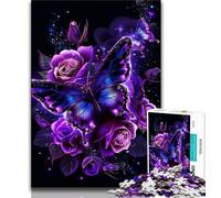 Purple Butterfly Puzzles 1000 Pieces for Adults,Challenging Game And Family Play for Is Ideal As A Gift for The Whole Family (50x75cm)