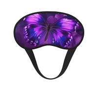 Purple Butterfly Sleep Mask for Side Sleeper, Light Blocking Night Masks for Sleeping Eye Mask for Women Men Eye Cover Soft Comfortable Eye Shade for Travel, Nap