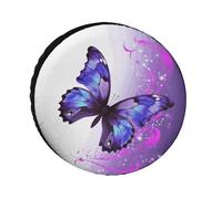 Purple Butterfly Tire Covers Waterproof Anti UV Tire Cover 28inch Single Axle Wheel Covers for RV Truck SUV Trailer Universal for All Seasons