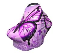 Purple Butterfly Versatile full-print Stroller Chair Cover/Nursing Cover, specially designed for your baby