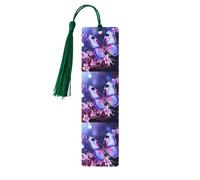 Purple Butterfly Wooden Bookmark for Men Women, Handmade Wood Bookmark Craft with Tassel Pendant Unfinished Wood Tag Book Mark Gifts Bookmarks Hanging Labels for Book Lovers