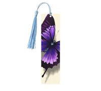 Purple Butterfly Wooden Bookmark Perfect Decoration for Bookmarks Lovers Students Reading Book Club