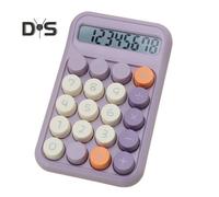 (purple) Calculator with Big Button Anti-Slip Pad Design LCD Display Accurate Calculation Mechanical Switch Calculator for School Office