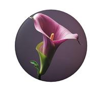 Purple Calla Lily Button Pins 1 Pc, 2.4 Inch Round Button Badges Metal Personalized Picture Photo Pin Buttons Kit For Craft Supplies Christmas Diy Party Projects, 20 PCS, One Size