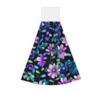 Purple Camellia Hangable portable towel, velvet super absorbent kitchen towel, children's adult bathroom kitchen hanging towel