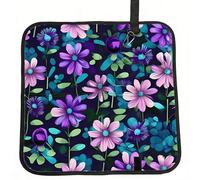 Purple Camellia Sitting Pad Lightweight Waterproof Folding Seat Pad Compact Portable Camping Seat Mat Memory Foam Travel Seat Cushion for Hiking, Picnics, Outdoor 15.8 x 15.8 in