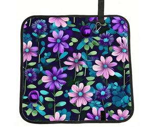 Purple Camellia Sitting Pad Lightweight Waterproof Folding Seat Pad Compact Portable Camping Seat Mat Memory Foam Travel Seat Cushion for Hiking, Picnics, Outdoor 15.8 x 15.8 in