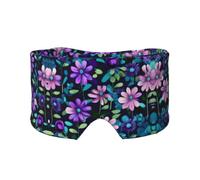 Purple Camellia Unisex Side Sleeping Headband, Sleeping Eye Mask and Ear Muffs, (26.8 * 4.3 inches), Indoor and Outdoor Travel Yoga Adjustable Comfort Eye and Ear Muffs,