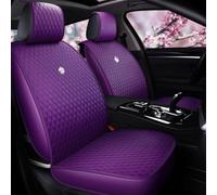 Purple Car Seat Cover Full Set Leather Auto Seat Covers 9PCS Front & Rear Seat Covers with Airbag Compatible Universal Fit Most Car Truck Suv (B-Purple)