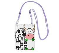Purple Carry Crossbody Purse â€“ Cute little cow Print Mobile Phone Bag, Perfect for Commuting, Shopping, and Outdoor Activities