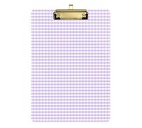 Purple Check Pattern A4 Big clipboards Waterproof Pretty clipboard for Nurses Home Contractor Size 9 x 12