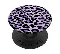 Purple Cheetah Animal Pattern, Violet Leopard Print, Luxury PopSockets PopGrip: Swappable Grip for Phones & Tablets PopSockets Adhesive PopGrip