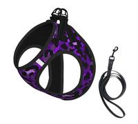 Purple Cheetah Leopard Print Small Pet Towing Vest, Adjustable Straps, Easy to Walk, Soft and Breathable Straps, Suitable for Small Dogs and Cats, Etc