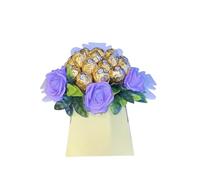 Purple Chocolate Hamper Bouquet Flower Personalised Gift Box Sweets Candy Present (Medium)