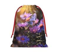Purple Chrysanthemum Butterfly S Patterned Gift Bags - Add a touch of formality to weddings, Christmas, birthdays, and anniversaries - (S - L)