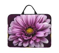 Purple Chrysanthemum Laptop Case Sleeve 14 inch Shockproof Protective Notebook Case Travel Laptop Bag with Handle Waterproof Computer Cover Briefcase Handbags for Men Women