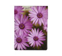 Purple Chrysanthemum Print 13-inch Laptop Sleeve, Slim Shockproof Insertion Design Leather Laptop Case for Office, School, Travel