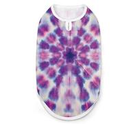 Purple Circle Tie Dye Fashion Pet Vest, Easy Wear Dog Clothes for Small Dogs Daily Walking L