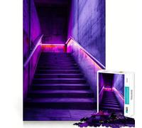 Purple City Hard Jigsaw Puzzle for Adults 1000 Pieces Solid Logic Toy Simple Fun Precision Cut (38x52cm)