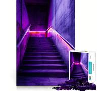 Purple City Hard Jigsaw Puzzle for Adults 1000 Pieces Solid Logic Toy Simple Fun Precision Cut (50x75cm)
