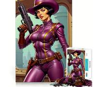 Purple-Clad Space Agent 1000 Piece Jigsaw Puzzles for Teenagers Jigsaw Logic Ability Toy Soft Relax Accurate Cut Cherished Gift (50x75cm)