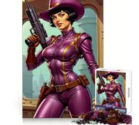 Purple-Clad Space Agent 1000 Piece Jigsaw Puzzles for Teenagers Jigsaw Logic Ability Toy Soft Relax Accurate Cut Cherished Gift (50x75cm)