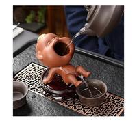 Purple Clay Tea Pet - Laughing Kid Pee Doll Figurine, Handmade Funny TeaSet Tray Decoration, Traditional Chinese Tea Accessory & Collectible