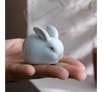 Purple Clay Tea Pet Rabbit Cute Funny Bunny Tea Accessories Lazy Kung Fu Tea Sets For Tea Lovers Home Car Shelves Decor