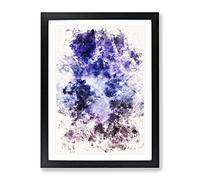 Purple Clouds Watercolour Modern Framed Print | A3 Black Framed Wall Art | Ready to Hang | Modern Landscape Picture | Living Room Bedroom Lounge Office