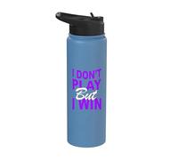 Purple Color Don't Play, Win Purple Graphic Stainless Steel Insulated Water Bottle