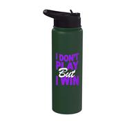 Purple Color Don't Play, Win Purple Graphic Stainless Steel Insulated Water Bottle