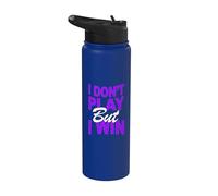 Purple Color Don't Play, Win Purple Graphic Stainless Steel Insulated Water Bottle