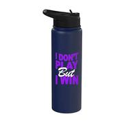 Purple Color Don't Play, Win Purple Graphic Stainless Steel Insulated Water Bottle