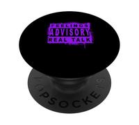 Purple Color Feelings Advisory - Real Talk Purple Graphic PopSockets Adhesive PopGrip