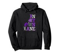 Purple Color In My Own Lane Purple Graphic Pullover Hoodie