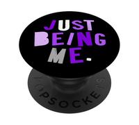 Purple Color Just How I Be Purple Graphic PopSockets Adhesive PopGrip
