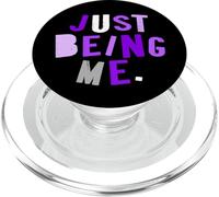 Purple Color Just How I Be Purple Graphic PopSockets PopGrip for MagSafe