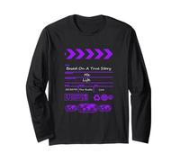 Purple Color Like A Movie Purple Graphic Long Sleeve T-Shirt