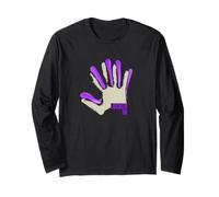 Purple Color Locked-in Purple Graphic Long Sleeve T-Shirt