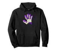 Purple Color Locked-In Purple Graphic Pullover Hoodie