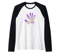 Purple Color Locked-in Purple Graphic Raglan Baseball Tee