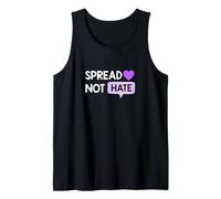 Purple Color Love Not Hate Purple Graphic Tank Top
