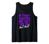 Purple Color Never Count Me Out! Purple Graphic Tank Top