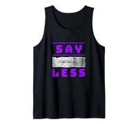 Purple Color Say Less-v3 Purple Graphic Tank Top
