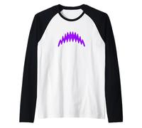 Purple Color Shark Bite Purple Graphic Raglan Baseball Tee