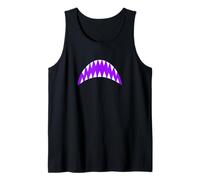 Purple Color Shark Bite Purple Graphic Tank Top